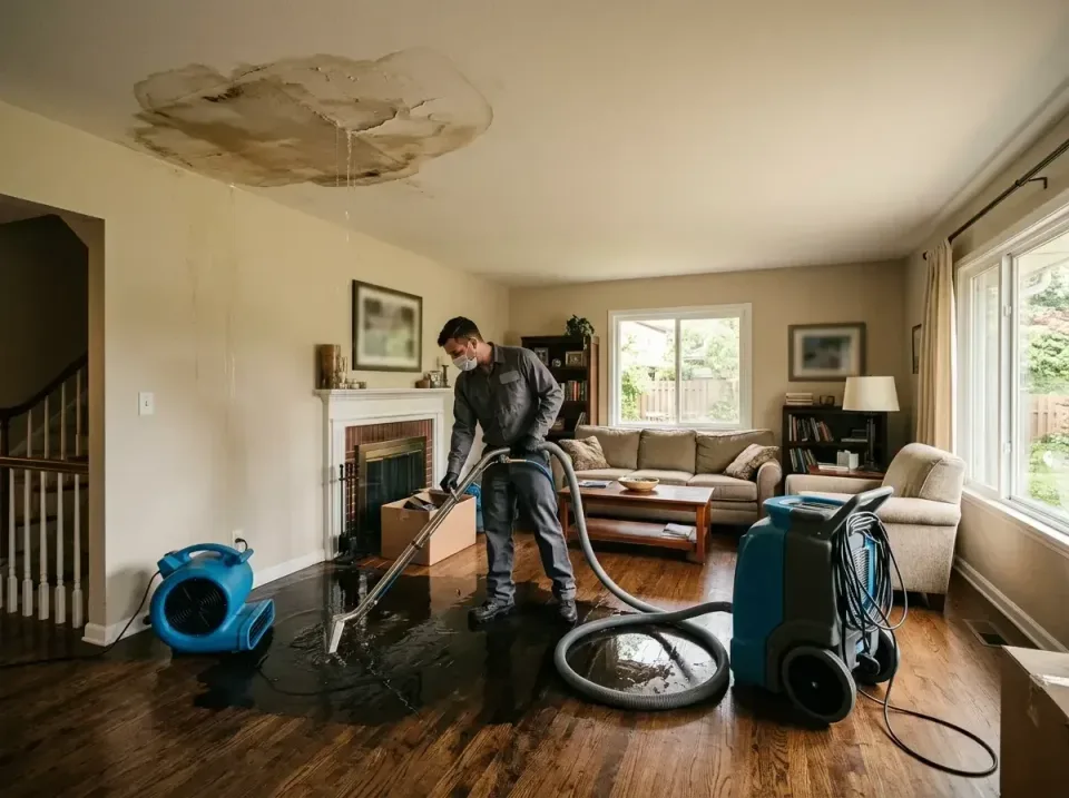 attic-pipe-burst-ceiling-drip-008 — frequently asked questions, Water Damage Restoration & Carpet Care in Bethesda, MD